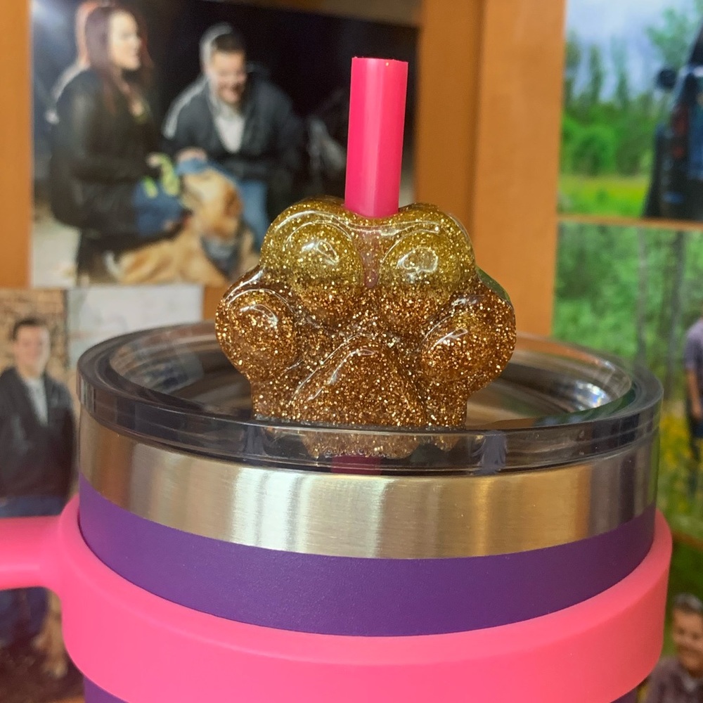Paw Print Straw Topper